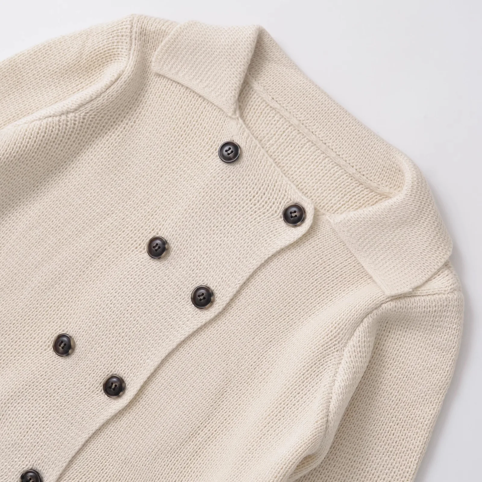 

ZAR Autumn New Faionable Women's Long Sve Coat Double Button Flat Needle Flip Collar Windproof Design Polyester Fiber
