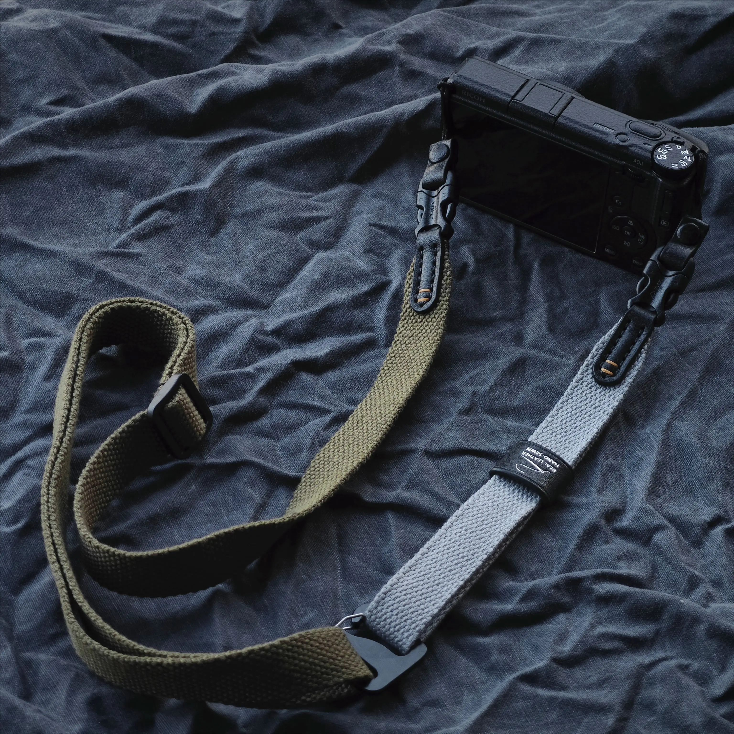 Quick release buckle adjustable camera shoulder wrist neck strap suits retro color-blocking handmade knitted crossbody straps