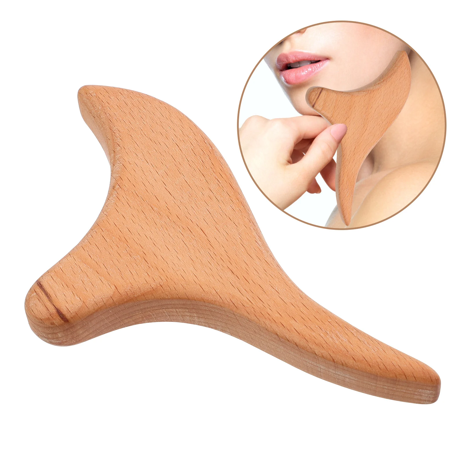 

Деревянный инструмент Гуа Ша, натуральный массажный скребок для лица и тела ручной работы для кровообращения, снятия усталости, скульптурирования лица, тела