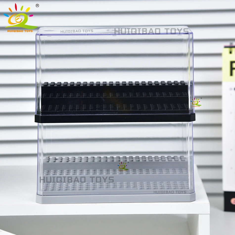 HUIQIBAO Dustproof Display Case Box Show Case For Model Collection Building Blocks Figures Display Box Bricks Kid Toys Children