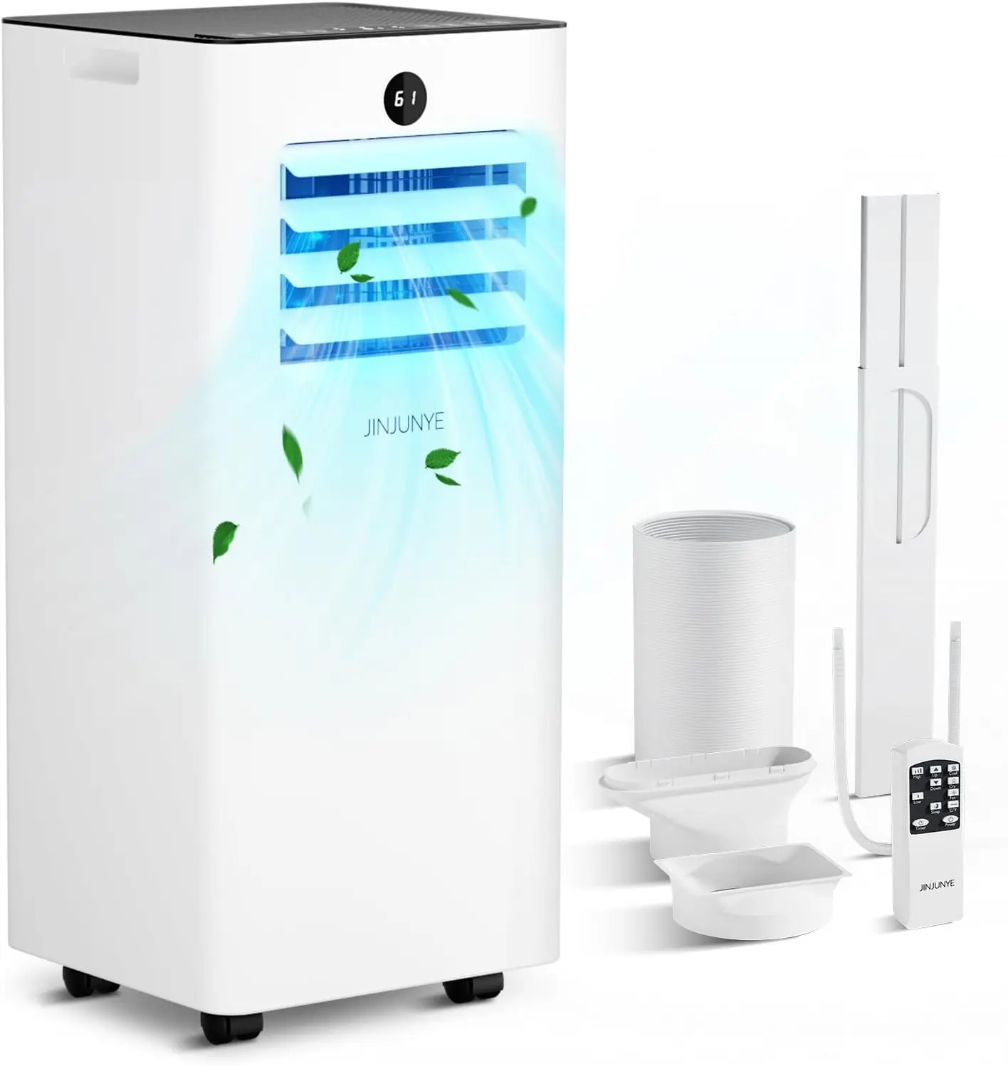 Aires acondicionados portátiles 10.000 BTU 3 en 1 modo de refrigeración, seco, ventilador, unidad de CA portátil inteligente para enfriamiento de habitaciones de hasta 450 pies cuadrados, sueño