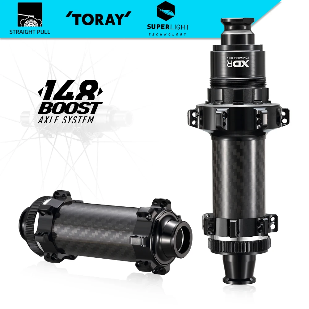 RYET MTB Hub Carbon Bicycle Mountain Bike Hubset 6 Pawls Boost 148MM Hub 10 11 12 Speed HG MS XD Freehub Cycling Parts