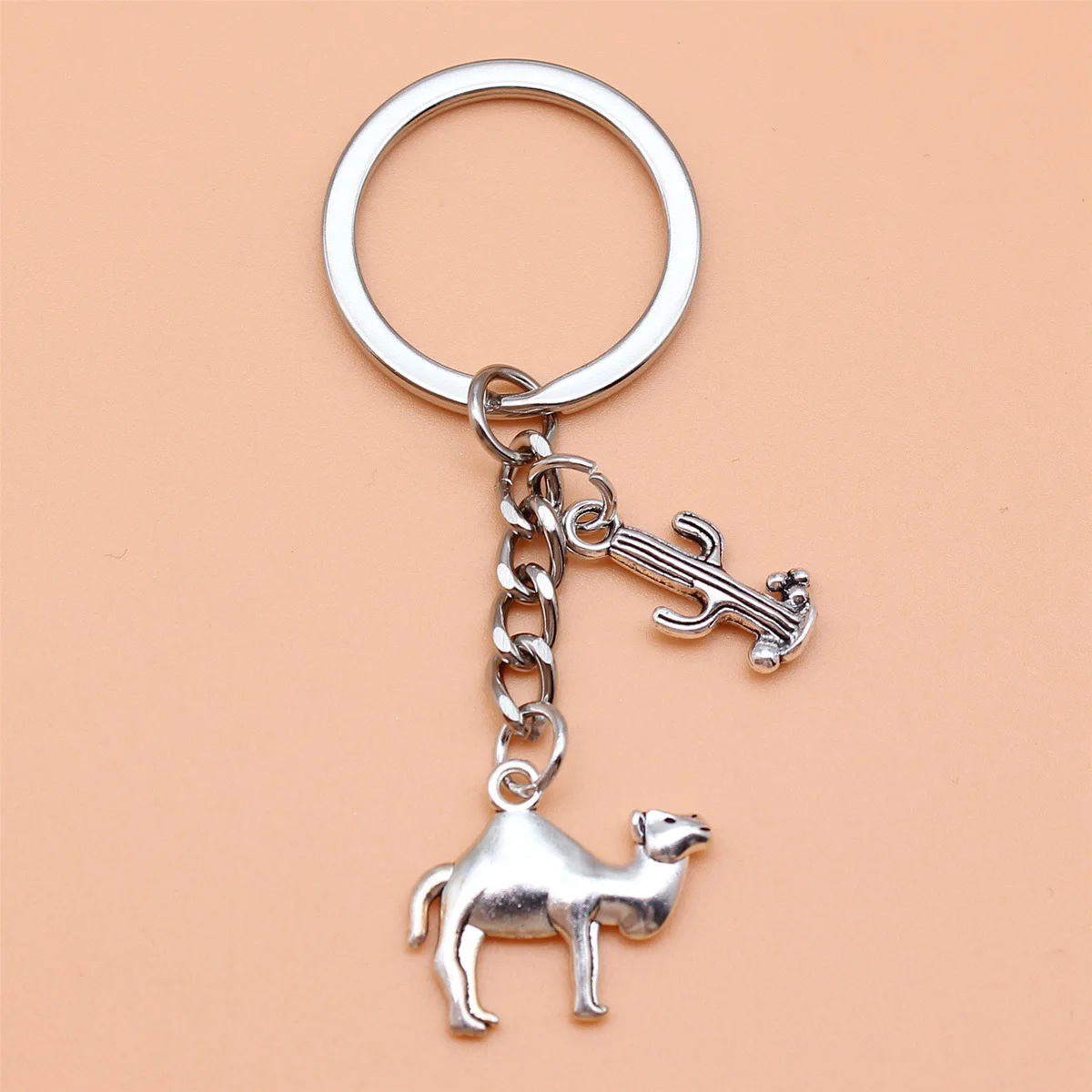 Camel and cactus pendant key chain pendant desert travel souvenir gift