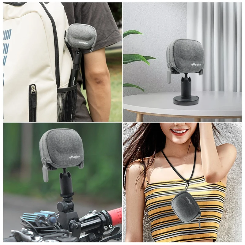 AMAGISN Mini Estojo de armazenamento Bolsa de transporte Caixa protetora rígida para Insta360 GO 3 Acessórios para câmera de ação