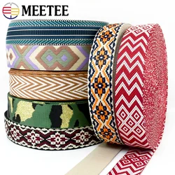 2/3/5M Meetee 50mm Jacquard Webbing Tape for Sewing Bag Strap Backpack Ribbon Clothes Decor Band Bias Binding DIY Accessories