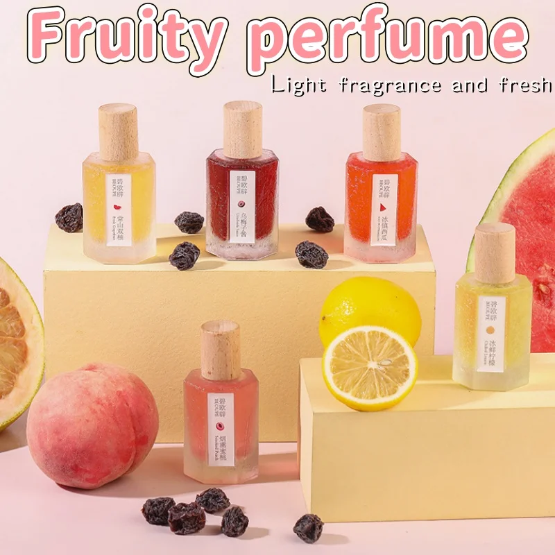 

Colorful Fruity Deodorant Spray 50ml Niche Long-lasting Light Fragrance Watermelon Peach Lemon Grapefruit Plum Jam Fragrance