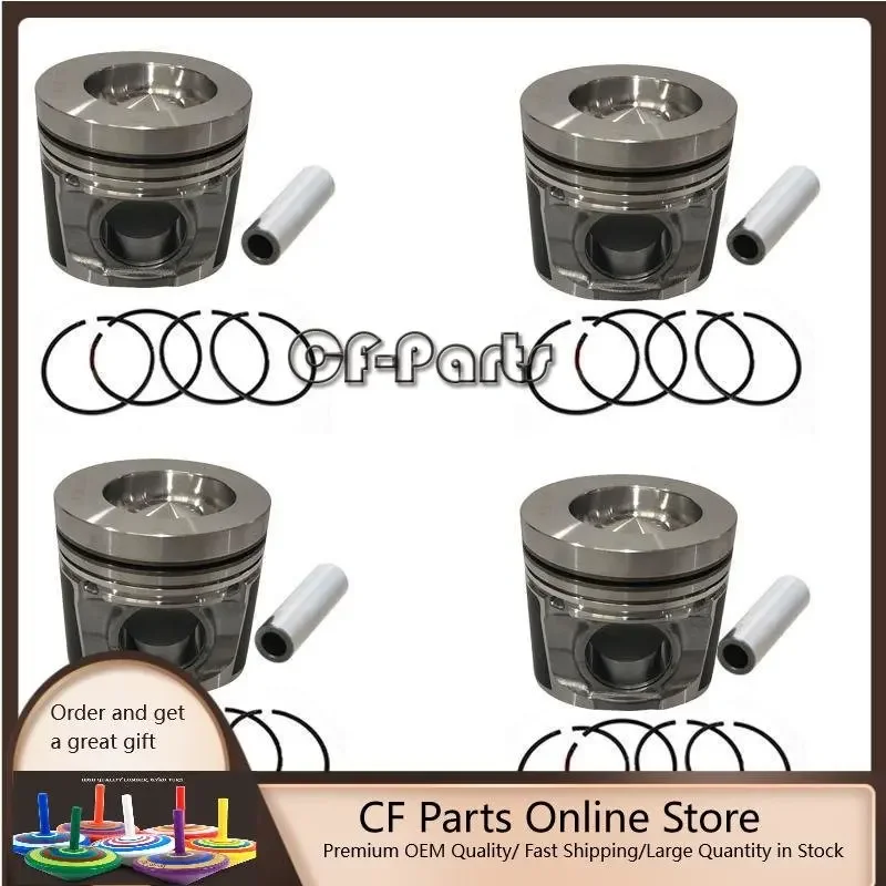 

New 4 Sets STD Piston Kit With Ring 04284390 Fit For Deutz Engine TCD2012 101MM