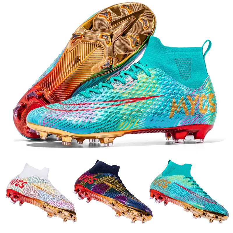 

High Angle Football Boots Professional Field Cleats Outdoor Sports Sneakers Wear-Resistant Training Footwear 2024