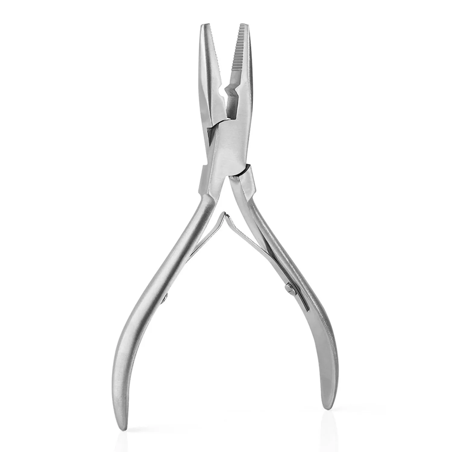 1 ST 5 inch Zilver Roestvrij Stalen Klem Haarverlenging Tang met gat Keratine Hair Extensions Ring Removal Tools