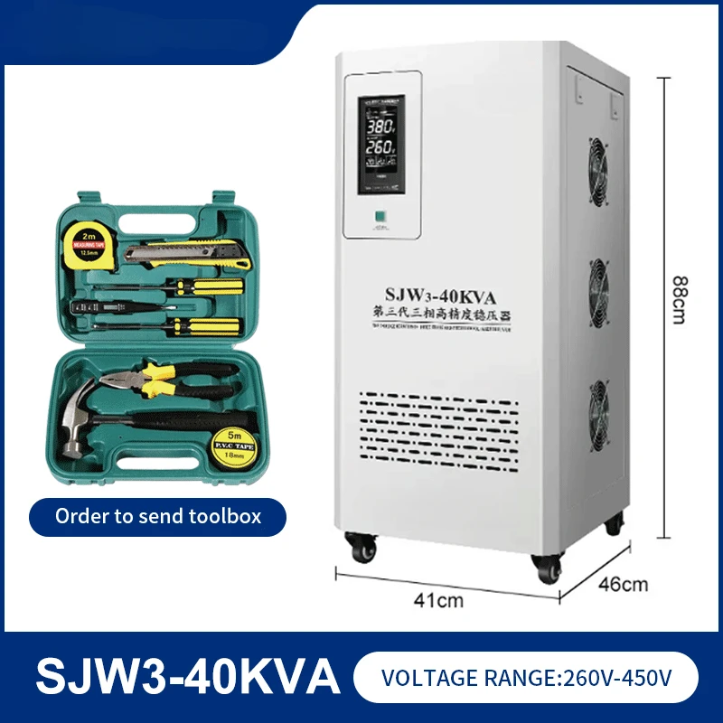 SJW3-40KVA CNC machine High efficiency AVR 380v With Digital Display three phase automatic Ac voltage regulators/stabilizers