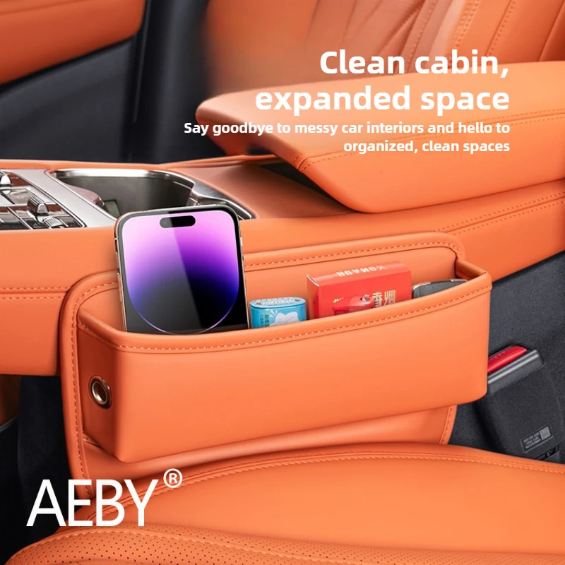 AEBY For BYD Sealion 7 2024 Car Seat Gap Organizer Waterproof Storage Box Cup Holder, Anti-Drop Phone Card Holder Accessories