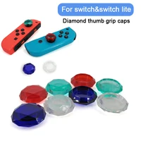Tapas de empuñaduras para pulgar switch lite, sombrero basculante de diamante acrílico para funda nintendo switch NS oled, accesorios, 2 uds.