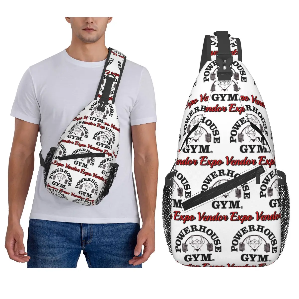 

Powerhouse Тренажерный зал Фитнес Строительство Мышечная нагрудная сумка Мужской слинг Рюкзак через плечо Нагрудная сумка Путешествия Туризм Рюкзак Сумка на плечо