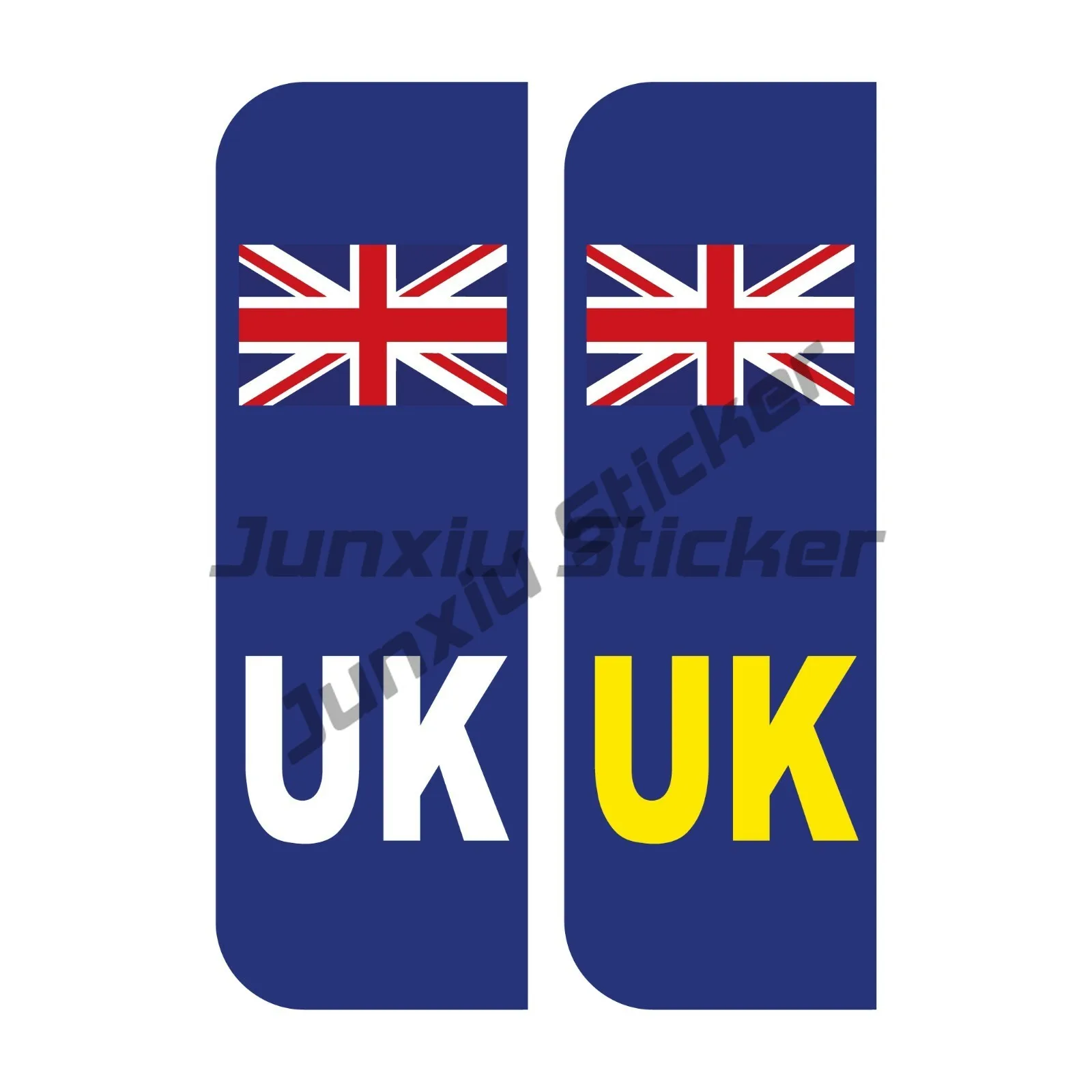 

UK Car Stickers - UK Flag Reg Plate Self-Adhesive Vinyl for Car, Van, Lorry