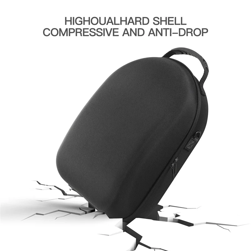 For Meta Quest 3 Portable VR Glasses Storage Bag ABS Shockproof EVA Hard Shell Gray