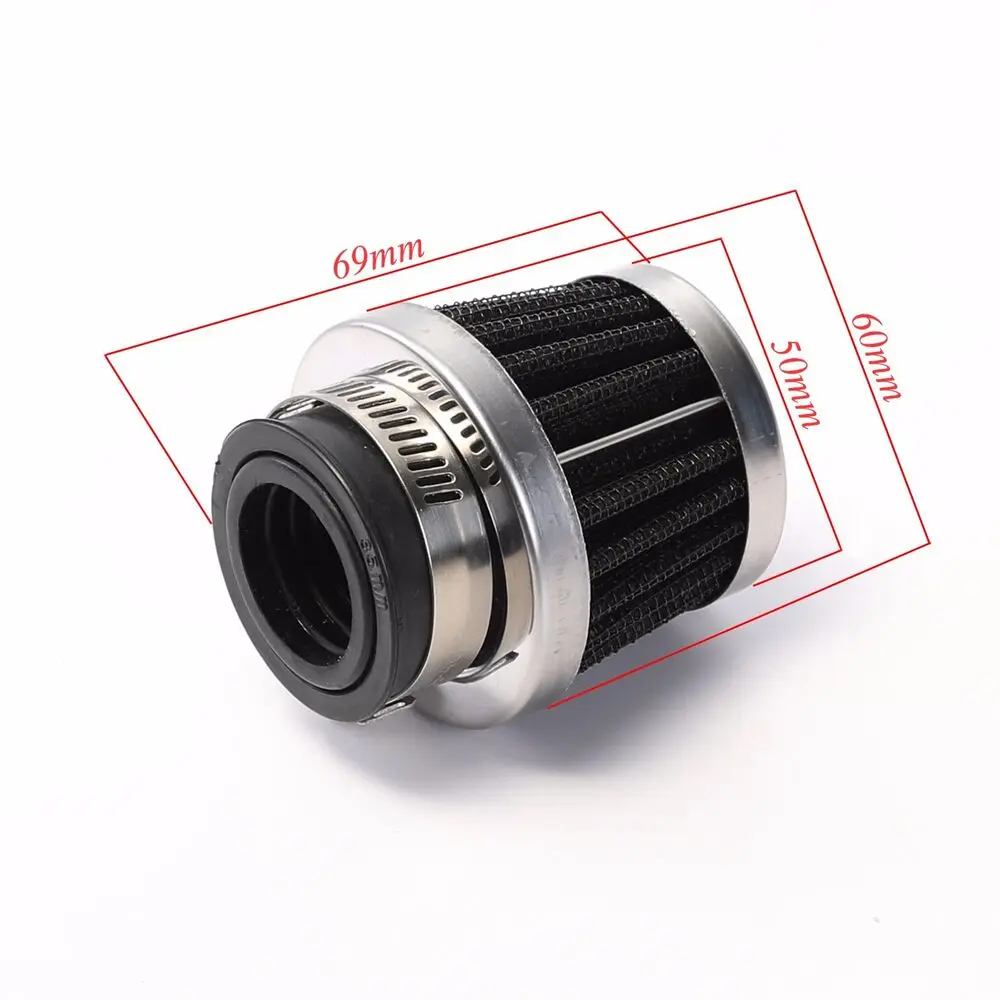 Universal 28mm Pod Air Filter Chrome For CRF50 Pit Mini Moped Bike Go Kart