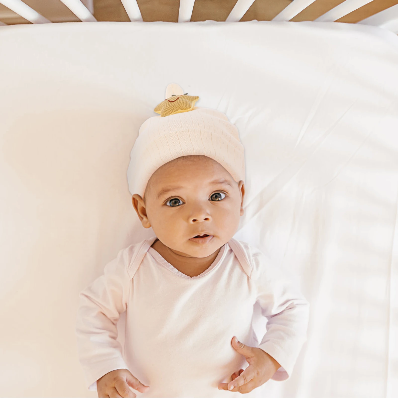 

Pure Cotton Rabbit Hat Baby Beanie Bonnet Newborn Hats Mittens Soft Comfortable Seamless Design Spring Autumn Wear