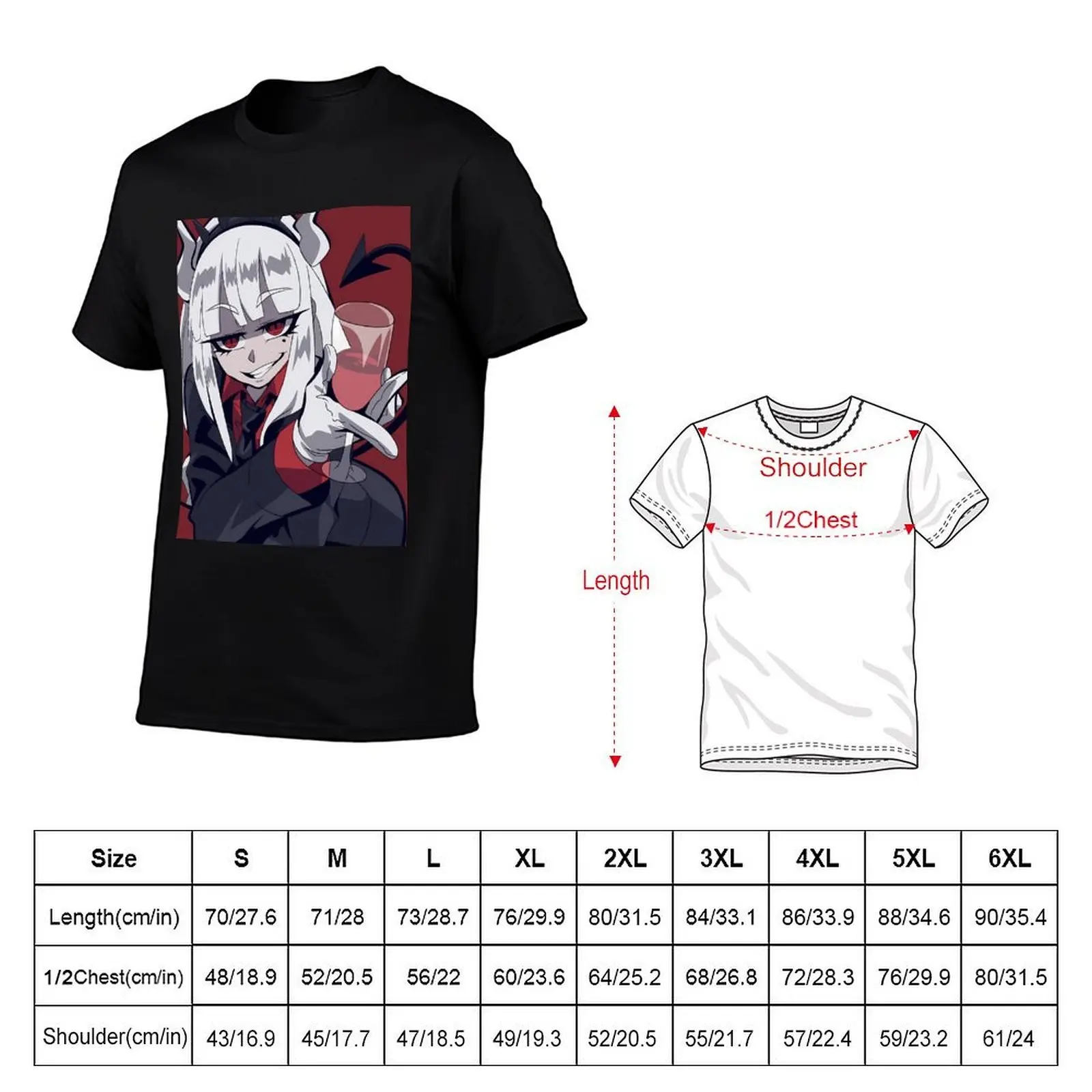 Lucifer Helltaker T-Shirt shirts graphic plus size tops tops anime t shirts heavyweight t shirts for men
