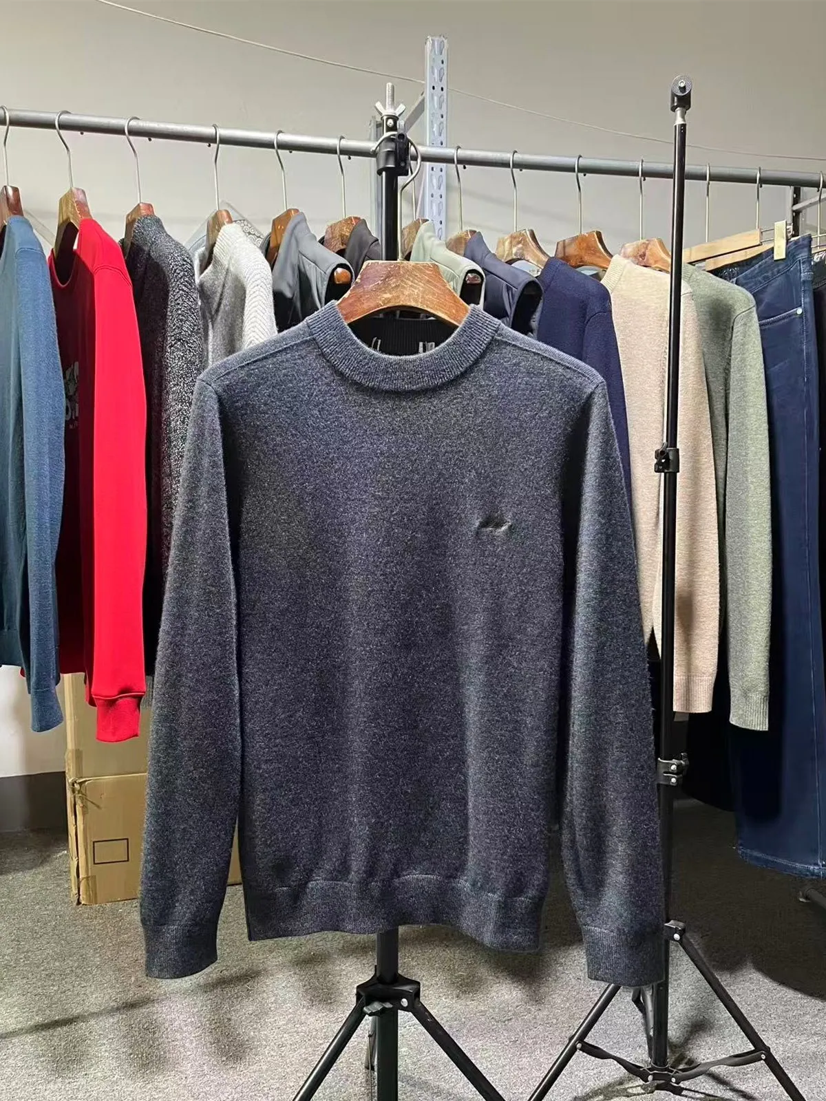 

H-Home 33 Wool Men's Knitted Sweater round Ne Embroidered Soft Cozy Autumn Winter Casual Sle Comfortable Skin-friendly