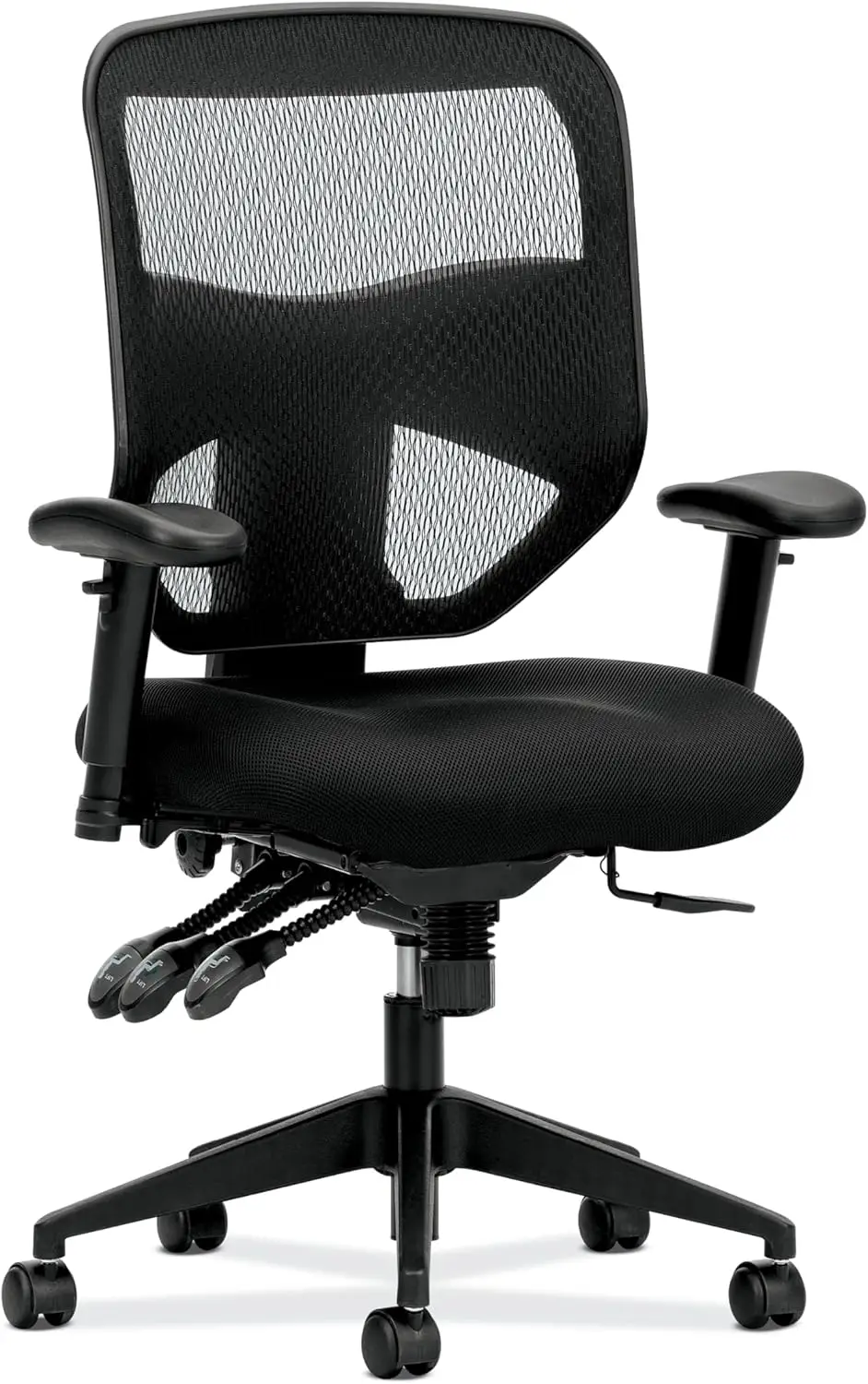 Prominent High Back Office Chair Mesh Desk Chair With Wheels and Arms - Ergonomic Office Chair with Adjustable ASynchro-Tilt