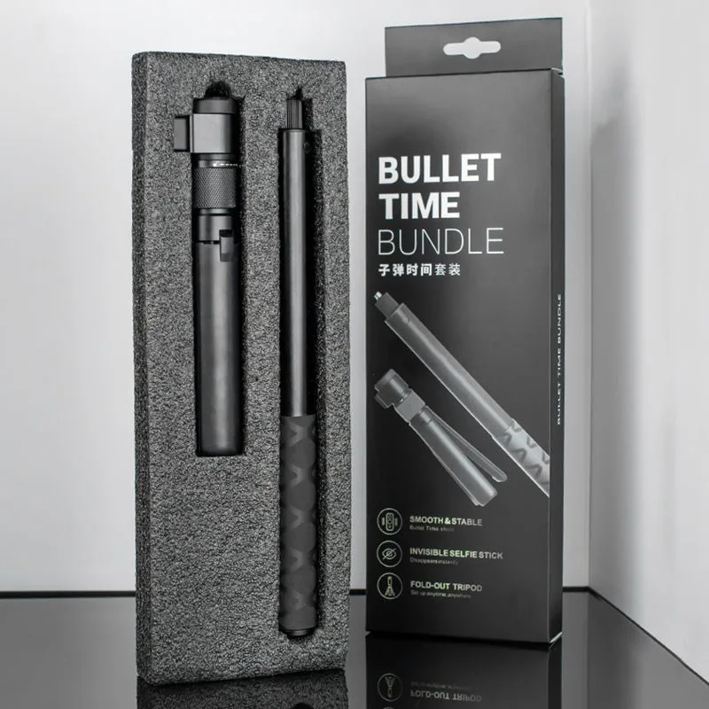 

For Insta360 X X2 X3 X4 X5 One RS R EVO Bullet Time Bundle Rotation Handle+1/4 Selfie Stick Handheld Monopod Sport Camera