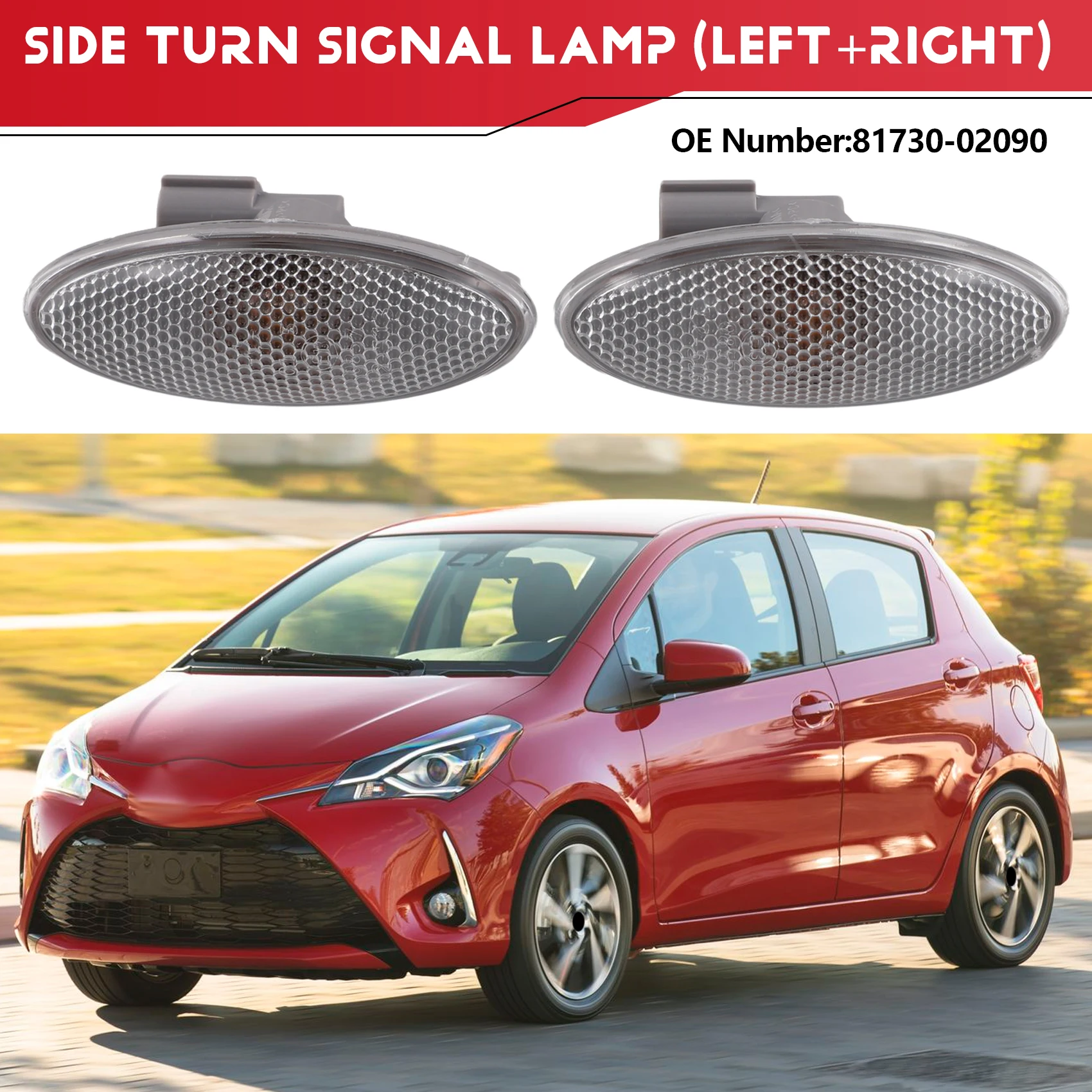 【Price Drop !!】 2PCS Side Turn Signal Fender Light Side Lamp 81730-02090 For Toyota Yaris RAV4 Auris Corolla