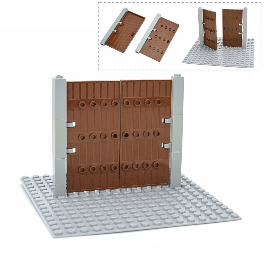 Moc Building Blocks Doors 87601 1x5x10 Door Bricks Fence Gate DIY Assembles 2400 Particles Parts Construction Kids Toys Leduo