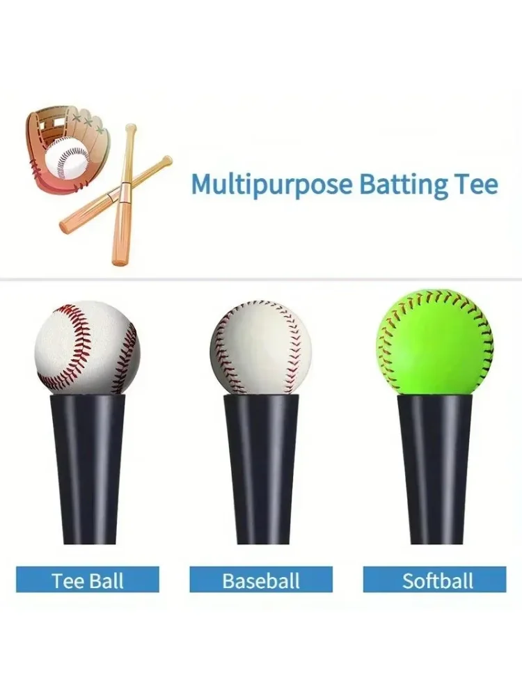 2pc Multipurpose Batting Tee, Batting Training Bracket Replacement Horn Tube, Suitable for Tee Ball/Baseball/Softball Sports
