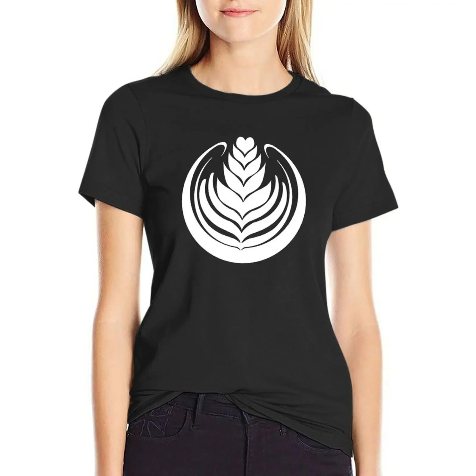 

Latte Art Tulip T-Shirt cute clothes oversized sublime vintage clothes t shirts for Women loose fit