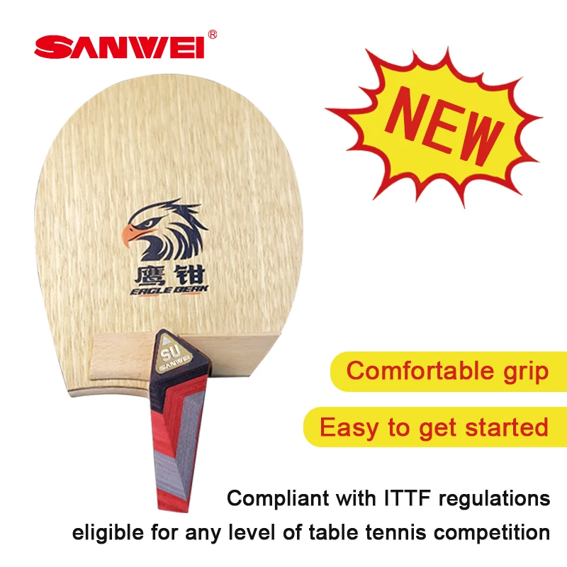 Original SANWEI Table Tennis Blade Su Style Eagle Beak SU-YS1 Penhold Racket Ping Pong Blade Professional Paddles