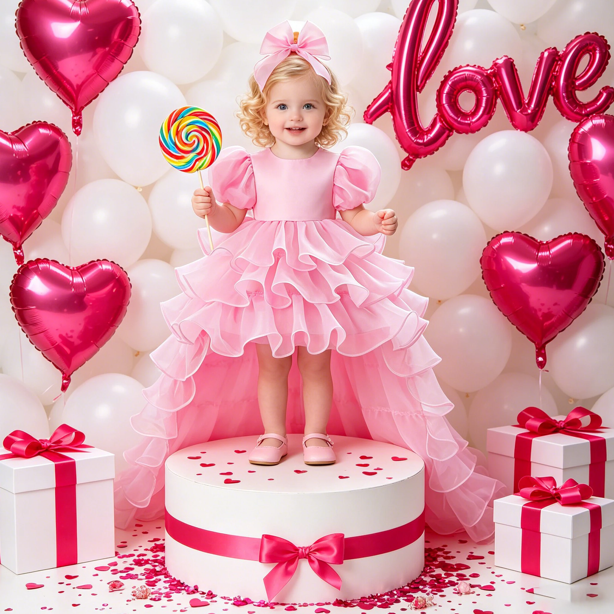 Elegante Party Brautjungfer Baby Mädchen Kleid Kleinkind Schleife 1. Geburtstag Prinzessin Kleider für Mädchen Hochzeit Abschlussball Kinderkleidung