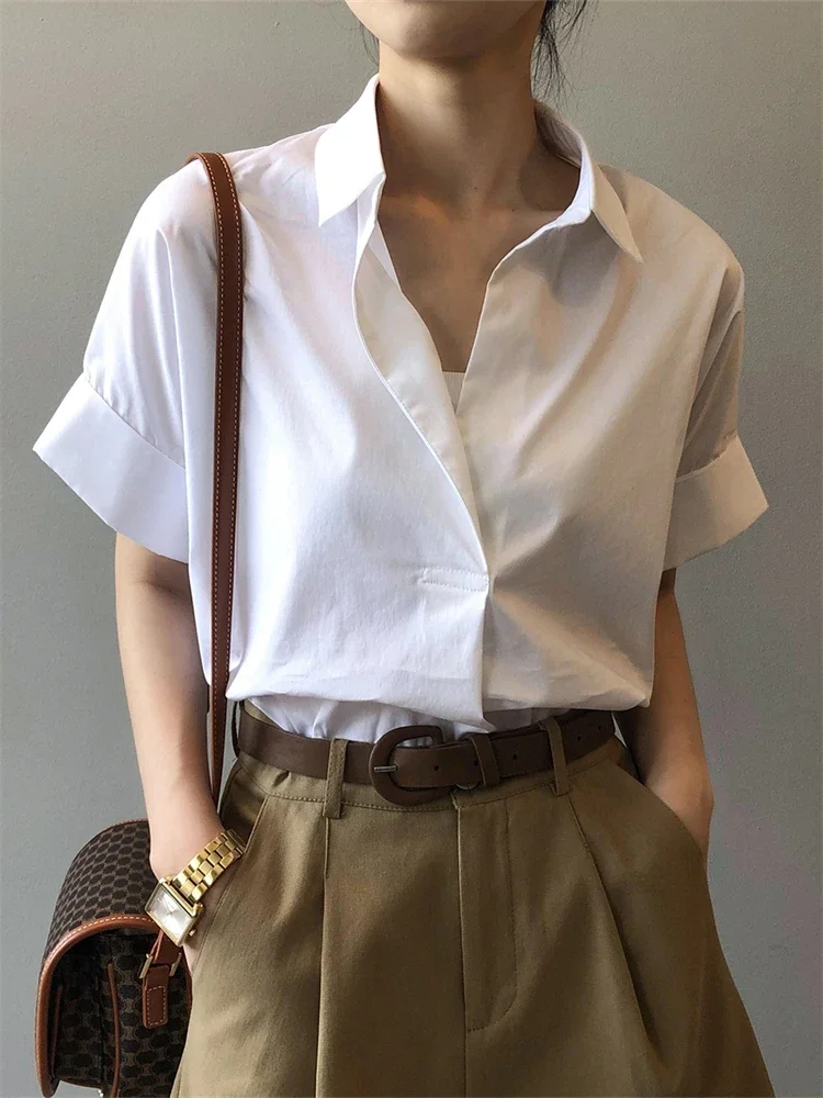 Womens Blouse Summer Women Blouses Spring White Long Shirt Female Maxi Blusas Casual Vintage Long Sleeve Cotton Oversize Loose