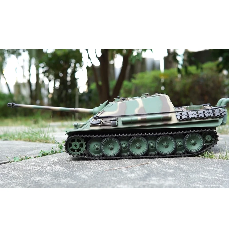 Henglong 3869 Remote Control Tank German Cheetah Heavy Multifunctional Battle Simulation Tank Car Model Toy