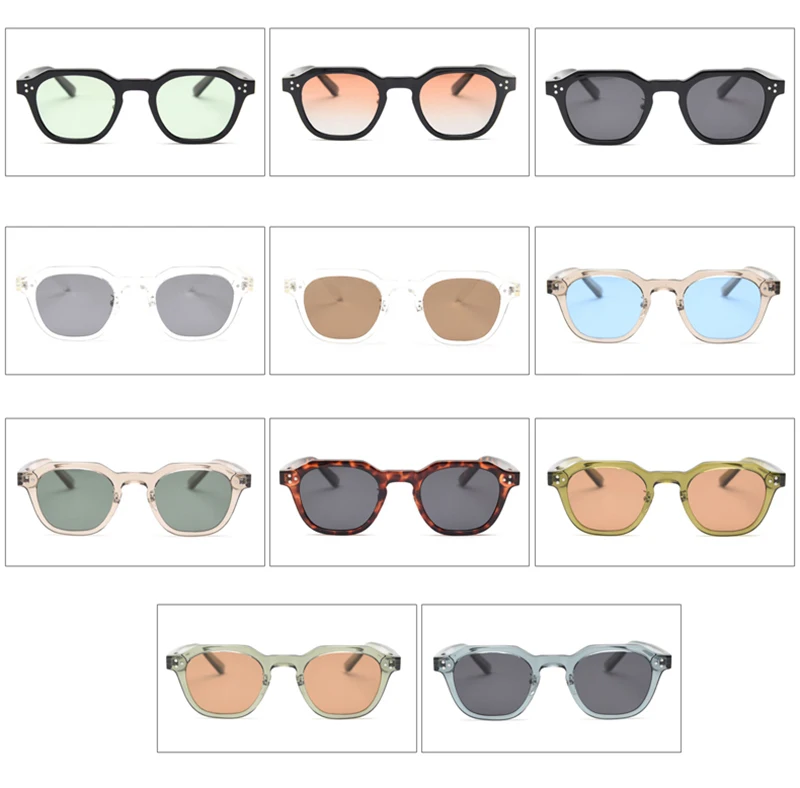 Peekaboo Retro-Sonnenbrille im koreanischen Stil für Damen, TR90-Rahmen, Polygon-polarisierte Sonnenbrille, UV400, männlich, grün, braun, 2023, Sommer – Detail 6