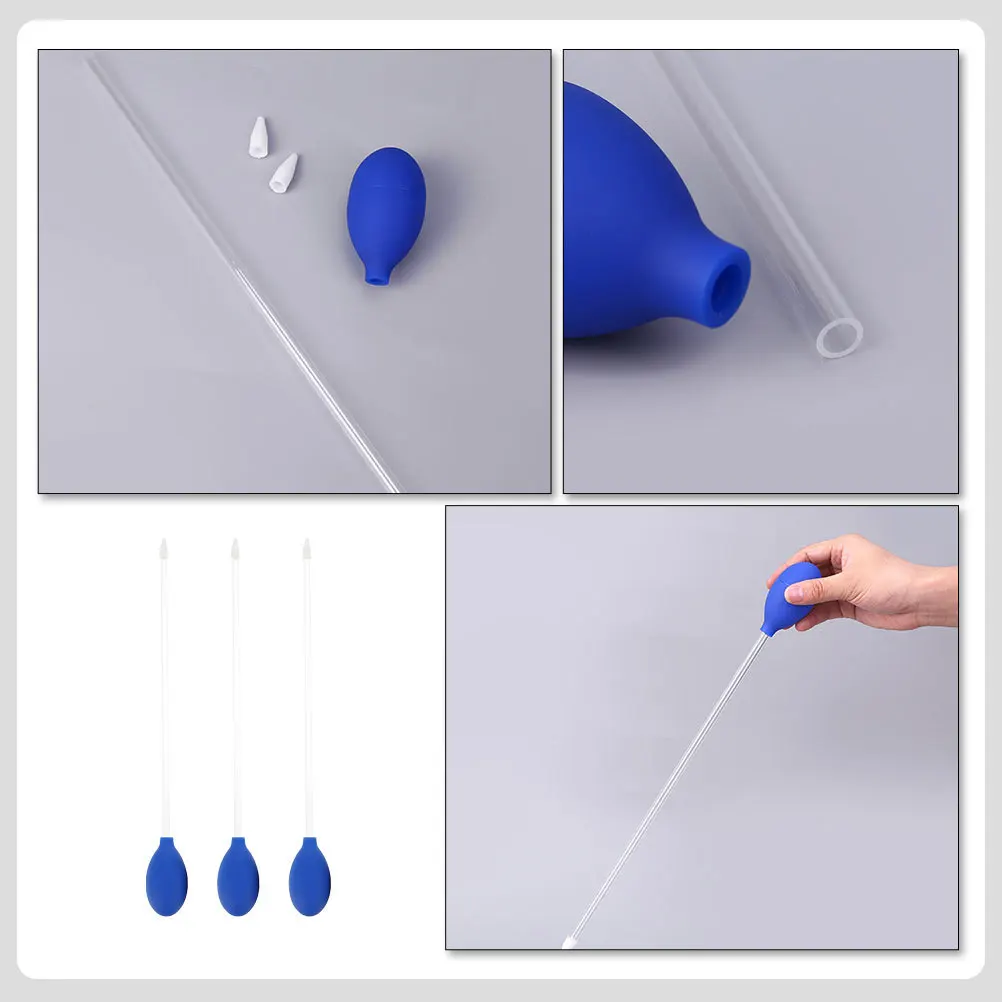 

3Pcs Fish Tank Siphon Cleaner 35Cm Long Acrylic Aquarium Feeding and Cleaning Tool for Coral Fish Tanks Transparent Reusable