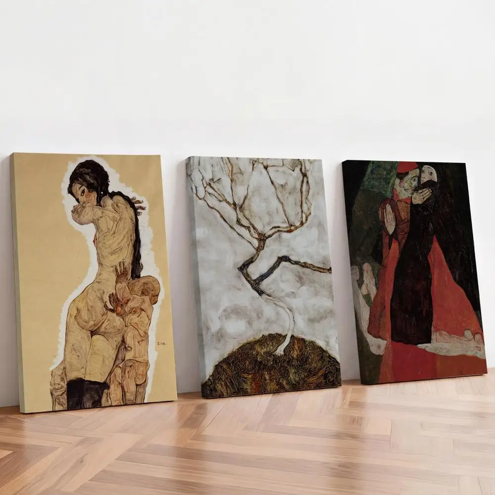 Egon Schiele Painting Calligraphy Inner Frame Painting Perfect for Living Room Bedroom House Wall Decor