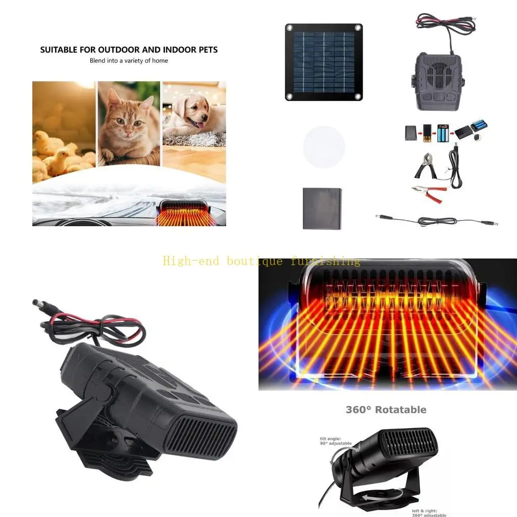 

L9NB Dense Solar Stove For Outdoor Quests Coops Greenhouses USB Device Denial Battery Required