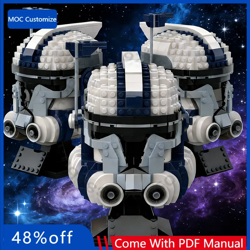 912 PCS 나이트 헬멧 조립 헬멧 MOC 맞춤형 모듈식 빌딩 블록 인기 교육용 브릭 모델 DIY 장난감 크리스마스 선물
