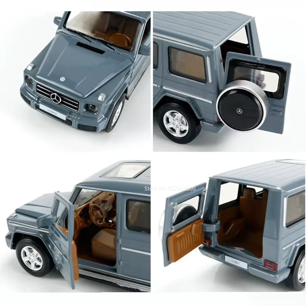 1/32 Mercedes-Benz G350D Alloy Car Model Toy Metal Diecast Pull Back Sound Light Children Ornaments Gift Collection Toys Models