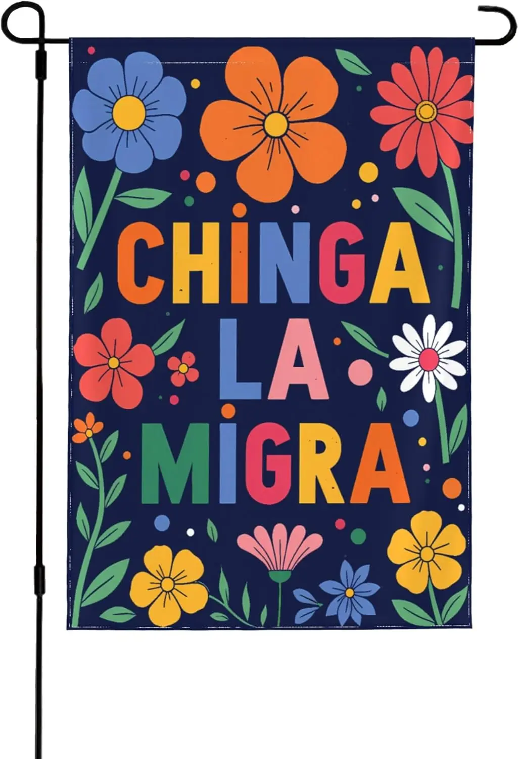 28x40 Subtle Chinga La Migra Flag Anti Ice Immigrants Protest Garden Flags Double Sided Yard Signs House Decoration ZZM