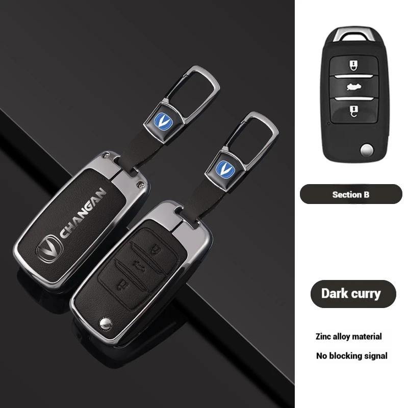 

Car Zinc Alloy Key Case Cover For Changan CS15 Eado CS35 Plus CS55 CS75 J35 F70 CS95 CS85 CS1 Alsvin V3 V5 V7 Keychain Accessory