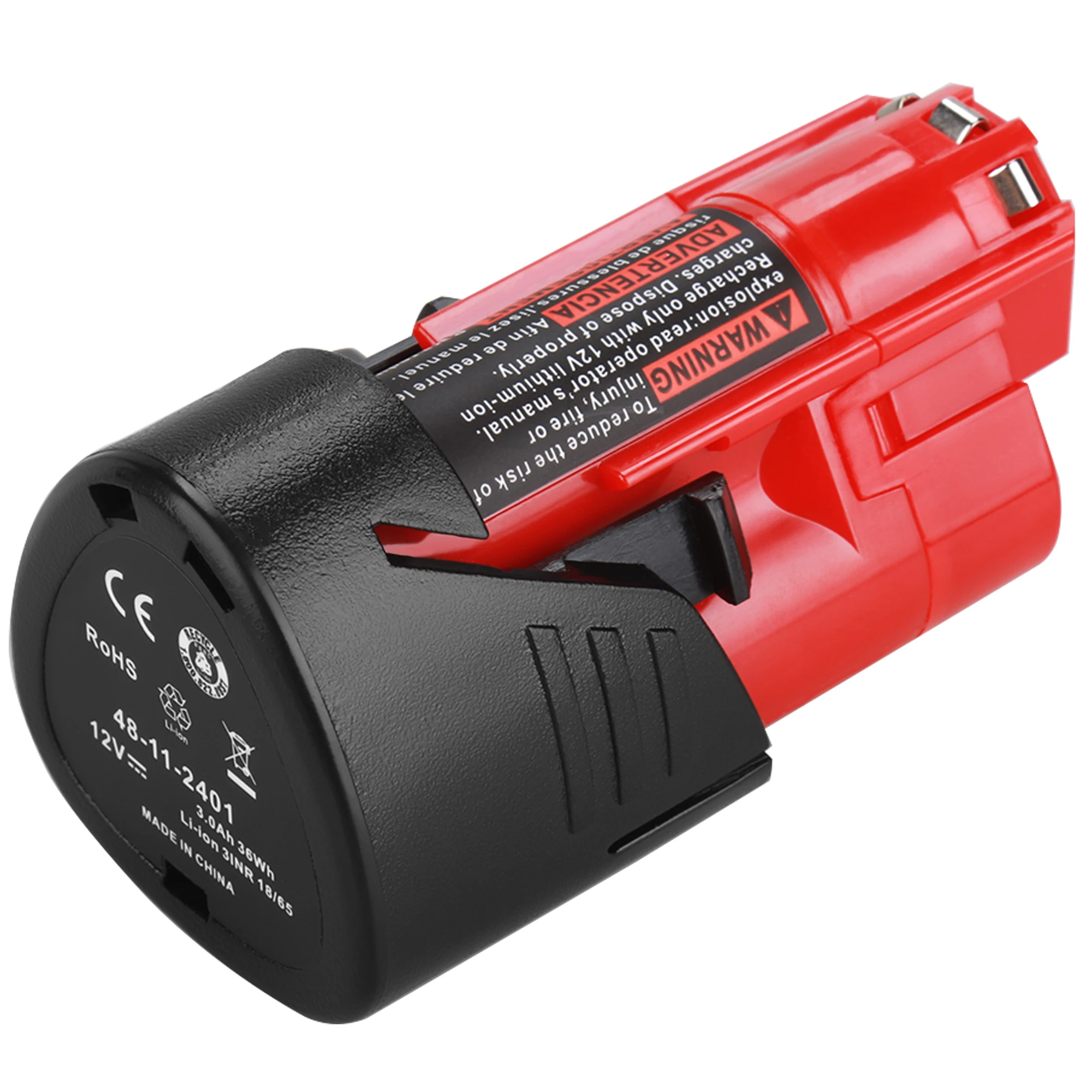 12V 3000mAh Battery For Milwaukee M12 48-11-2411 48-11-2420 48-11-2401 48-11-2402 48-11-2401 12-Volt M12 Cordless Tools