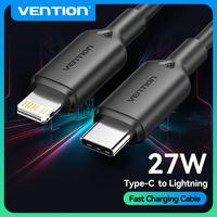 Vention USB C to Lightning 27W PD Charge Cables For iPhone 8-14 Series USB to Lightning Fast Charging Cables For iPad 8/7/6 Mini