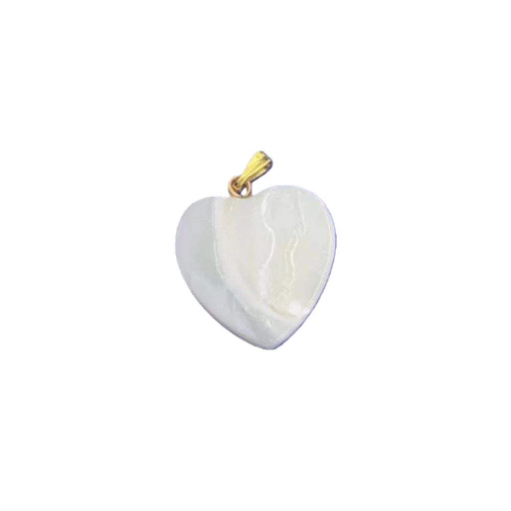 1 Pcs 20mm Natural White Shell Heart Curved Mother of Pearl Pendant Making Jewelry Craft