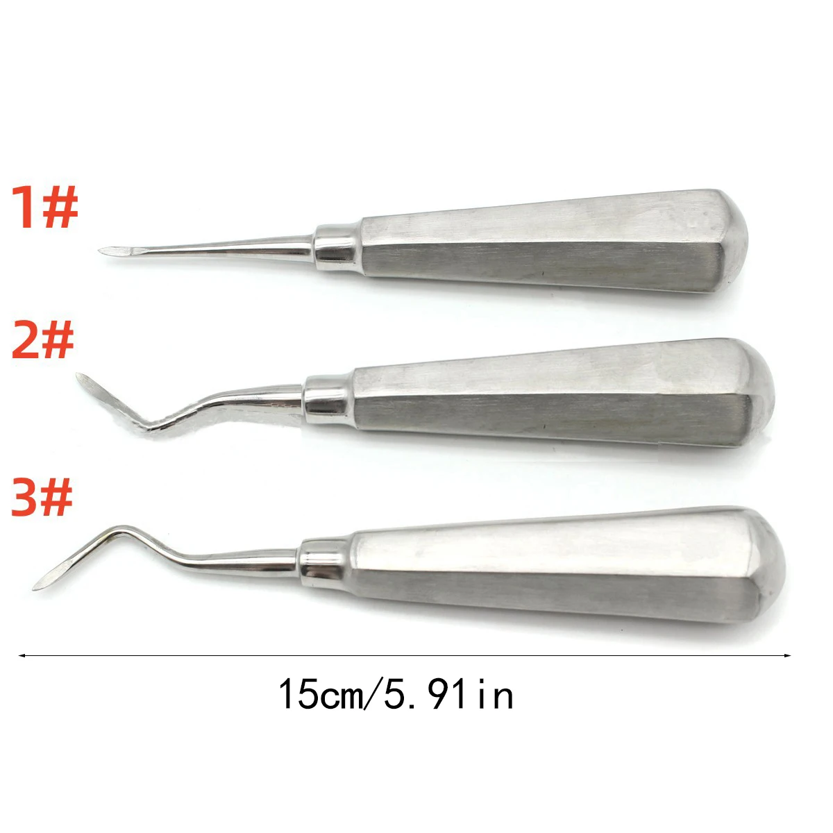 

3pcs Dental Stump Apex Root Elevator Stright Curved Root Root Lifter Dentist Minimally Invasive Surgery Tools