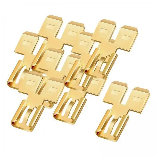 Double Spade Connector 6mm Brass Quick Disconnect Electrical 2 Way Wire Terminals Adapter for Automotive Piggyback
