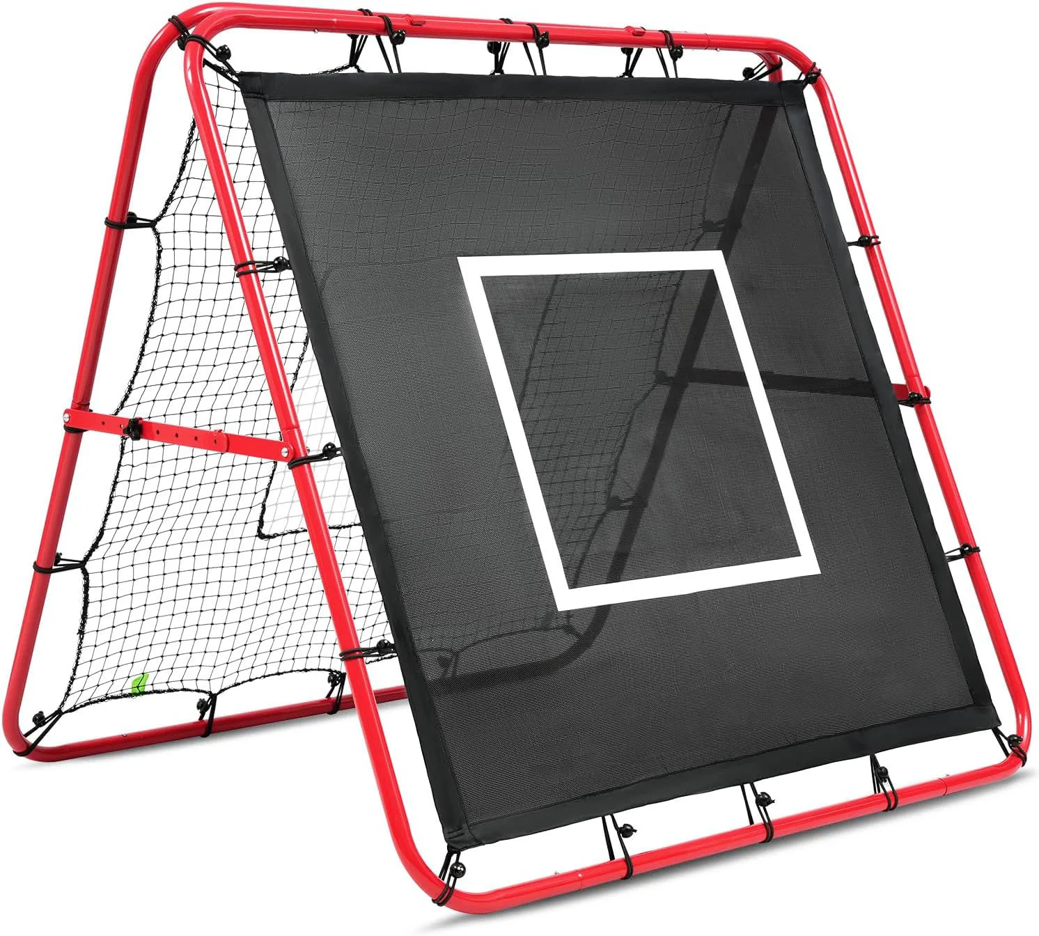 

Rebounder Football Rebound Net Sports Bounce Wall Made of Steel Frame Red Equipment for Kids,Teens & Adults