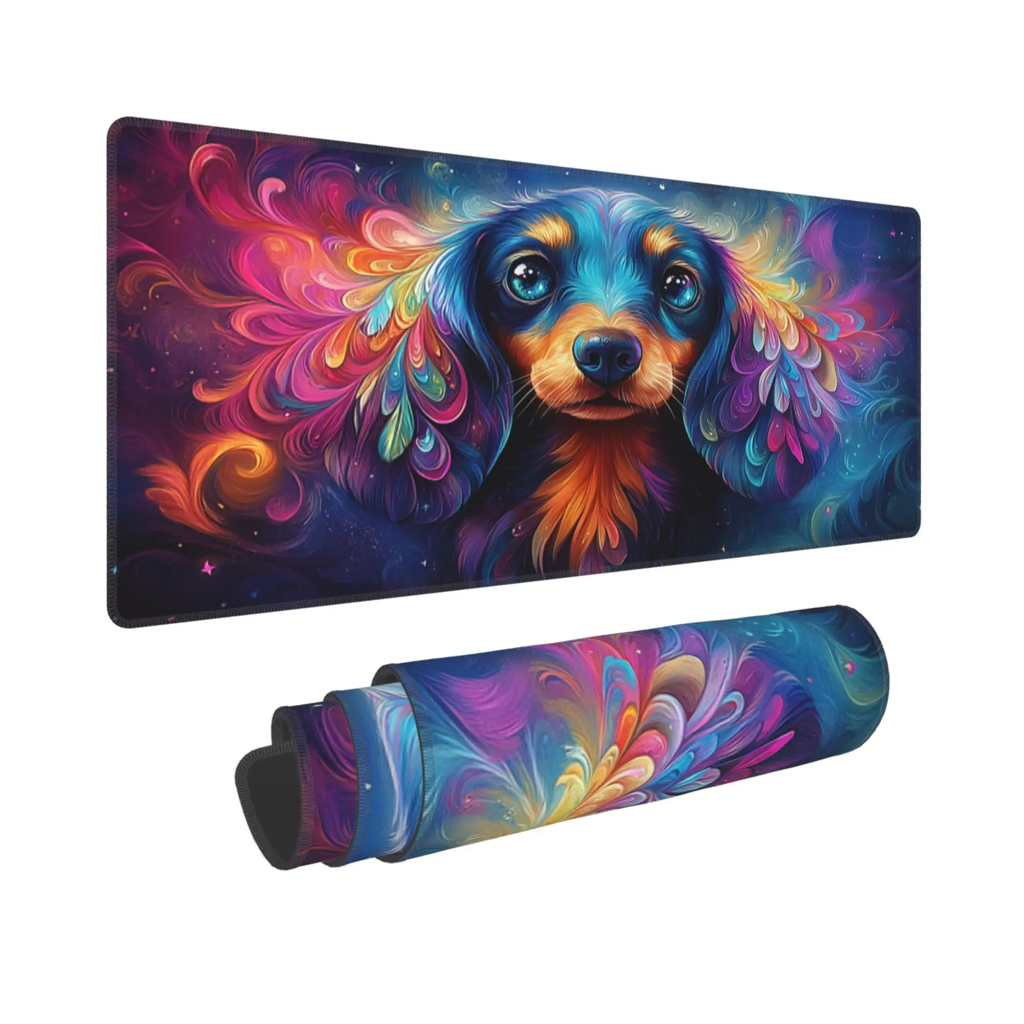 

Colorful Dog Patterned Mouse Pad,cute Desktop Decoration,non-slip and Waterproof Gaming Mouse Pad, The Perfect Gift for Friends.