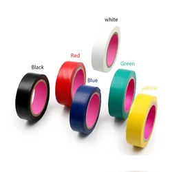 Color Electrical Tape PVC Wear-resistant Flame Retardant Lead-free Insulating Waterproof Eletrician White Black Red Blue Green