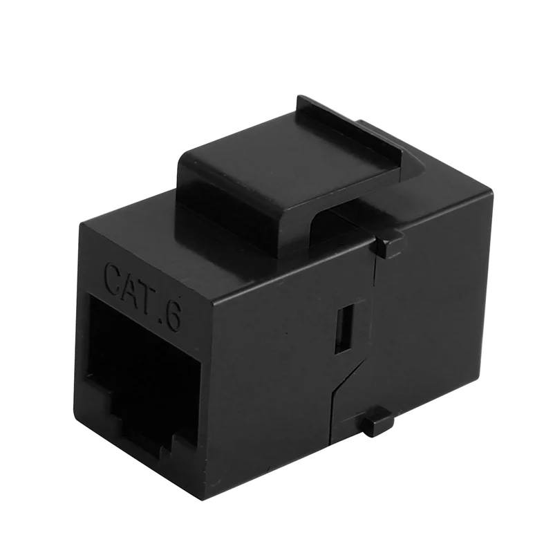 

60Pcs RJ45 Connector Keystone Jack Cat6 Extension Coupler Ethernet Network LAN Cat 6 Coupler Jacks Extend Adapter,Black